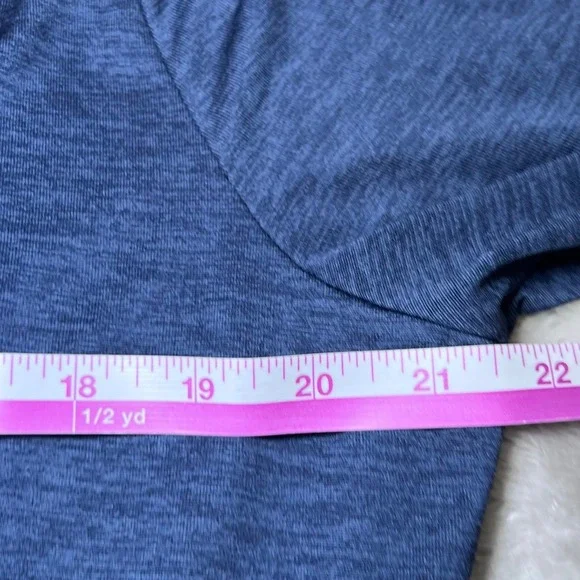 Under Armour Mens Size Large 1/2 Zip Blue Heather HeatGear Pullover Tech 2.0 - Picture 9 of 14